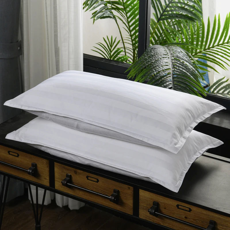 THL1128 Luxurious Hotel Collection 100% Natural Cotton White Bedding Set, Premium Duvet Cover & Bed Sheet Set