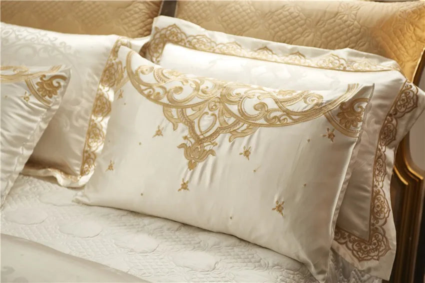 THL1055 Luxury Chic Satin Cotton Bedding Set Elegant and Sophisticated for Ultimate Comfort