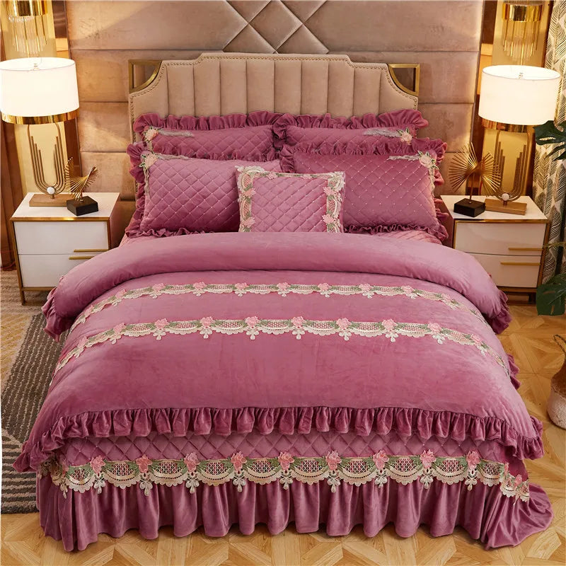 THL1154 - Juego de cama acolchado con funda de edredón y estampado floral de lujo: ultra suave y elegante