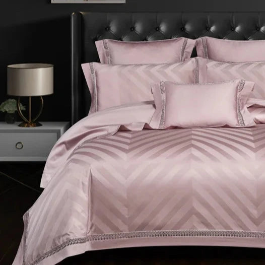 THL1080 Vintage Jacquard Egyptian Cotton Bedding Set Classic and Luxurious