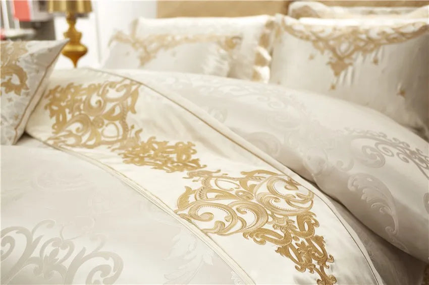 THL1055 Luxury Chic Satin Cotton Bedding Set Elegant and Sophisticated for Ultimate Comfort