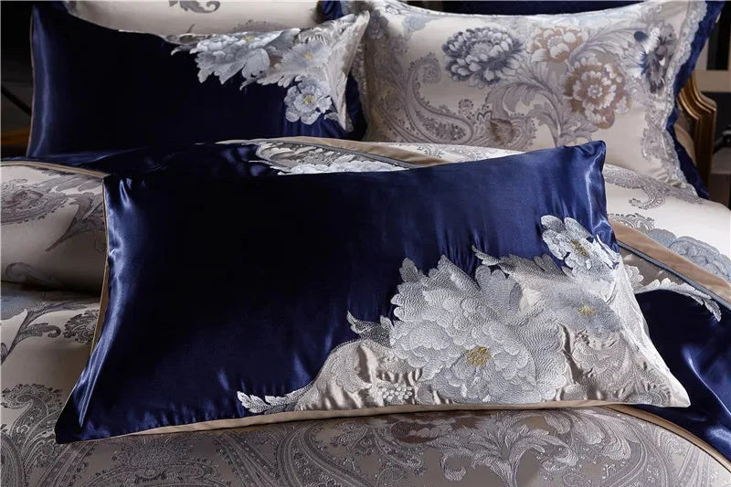 THL1055 Luxury Chic Satin Cotton Bedding Set Elegant and Sophisticated for Ultimate Comfort