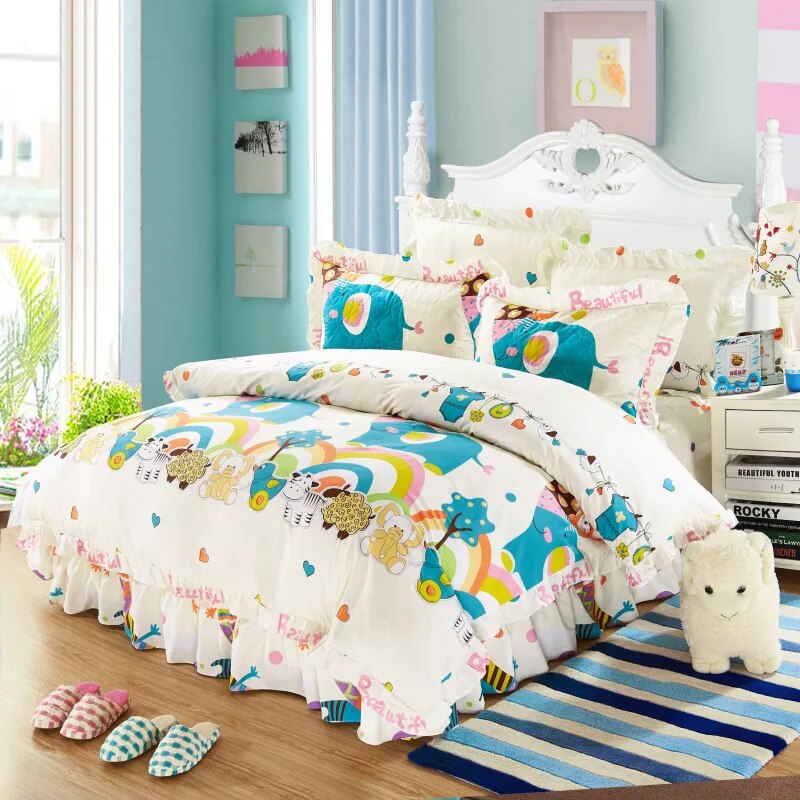 THL1008 100% Cotton Bedding Sets Quilted Thick Set Collection