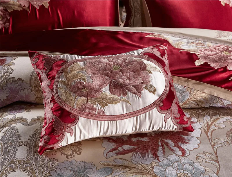 THL1055 Luxury Chic Satin Cotton Bedding Set Elegant and Sophisticated for Ultimate Comfort