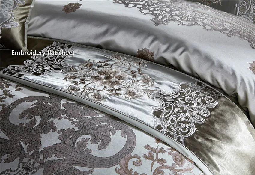 THL1055 Luxury Chic Satin Cotton Bedding Set Elegant and Sophisticated for Ultimate Comfort