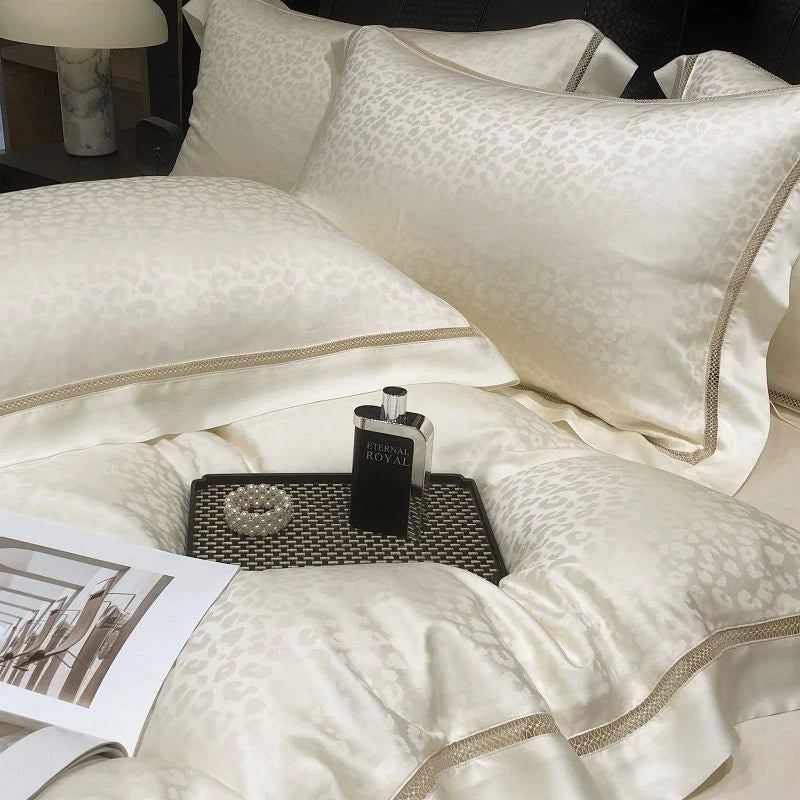 THL1177 Luxury 800TC Lyocell Eucalyptus Cotton Fiber Jacquard Bedding Set