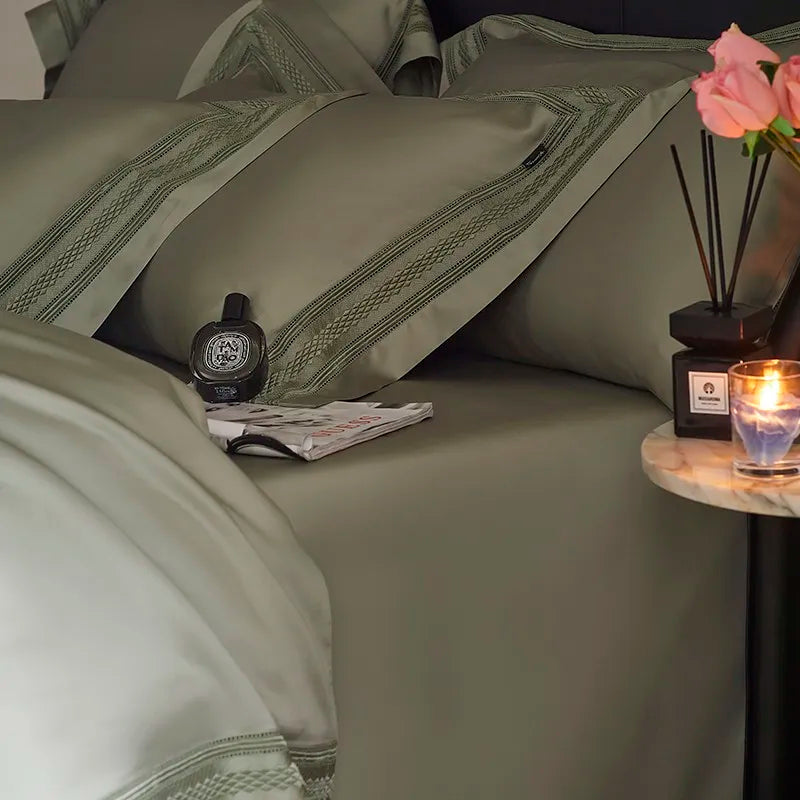 THL1046 Luxurious Dusty Eucalyptus Lyocell Bed Sheets Silky Soft & Cooling for a Perfect Night's Sleep