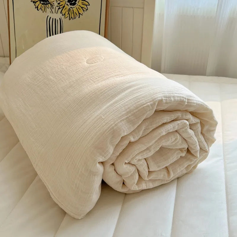 THL1082 Cozy Aesthetic Summer Bedding Ultra Soft Linen Feel & Breathable Comfort