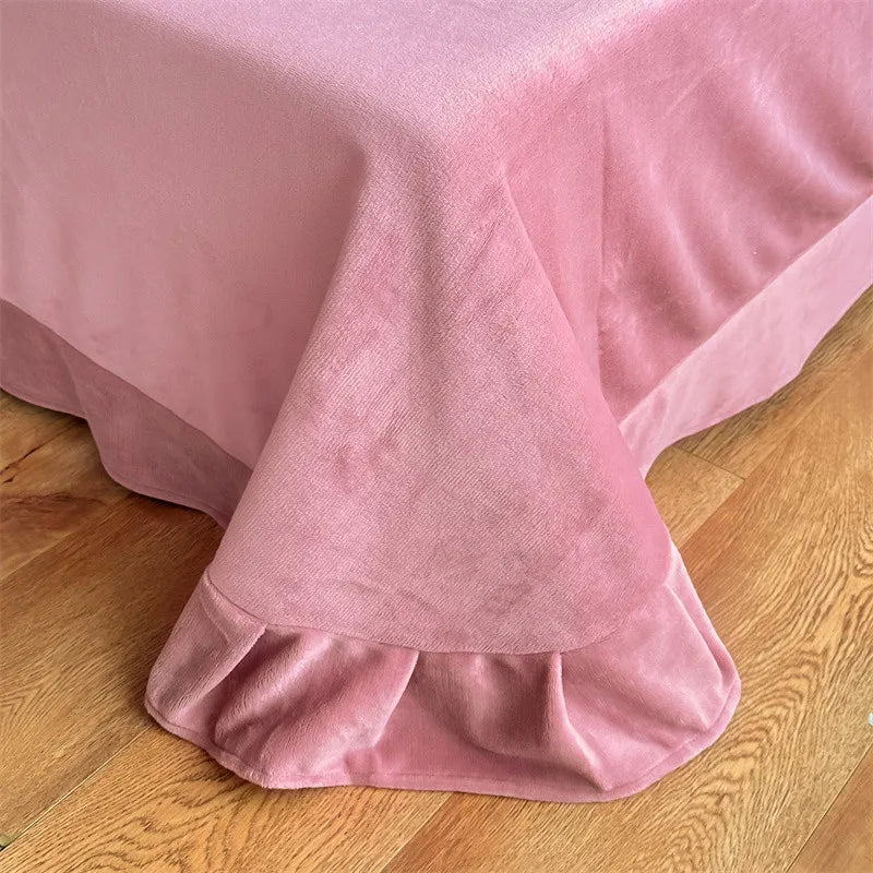 Parure de lit en fausse fourrure de lapin THL1155 avec texture ultra moelleuse et housse de couette épaisse et chaude