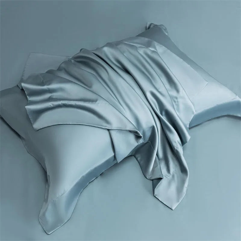 THL1143 Solid Plain Color Eucalyptus Lyocell Duvet Cover & Sheet