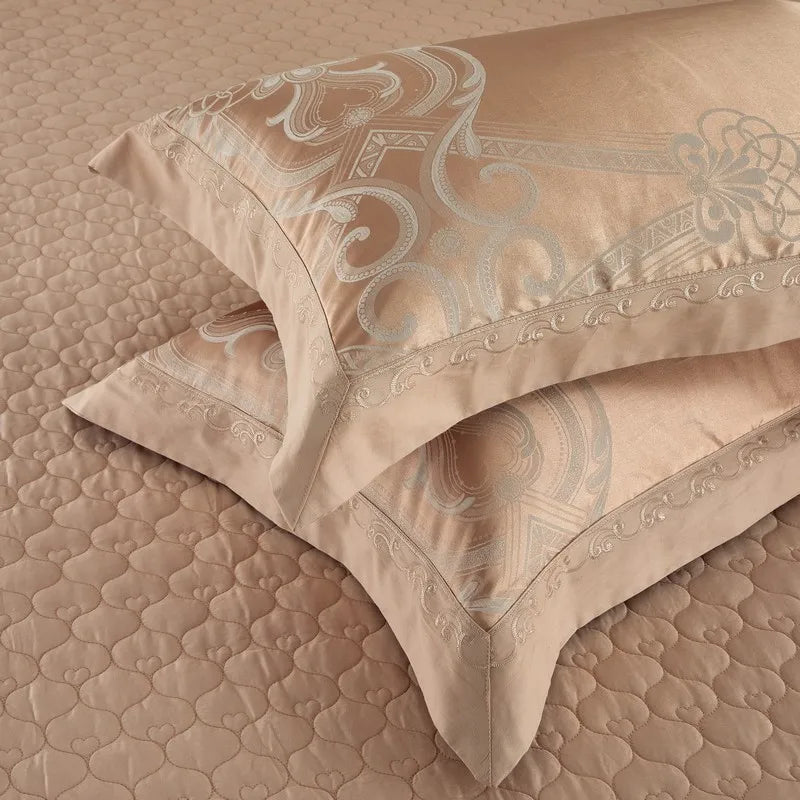 THL1104 Juego de cama con bordado elegante en satén Jacquard Royal Gong