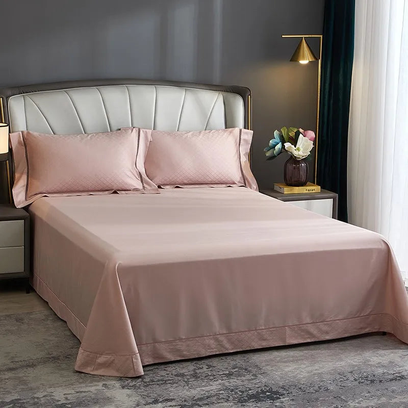 THL1057 Egyptian Cotton Soft Silky Jacquard Wave Bedding Boho Textured Elegance for Ultimate Comfort