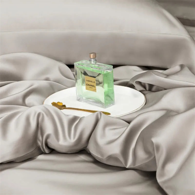 THL1143 Solid Plain Color Eucalyptus Lyocell Duvet Cover & Sheet