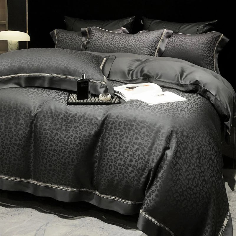 THL1177 Luxury 800TC Lyocell Eucalyptus Cotton Fiber Jacquard Bedding Set