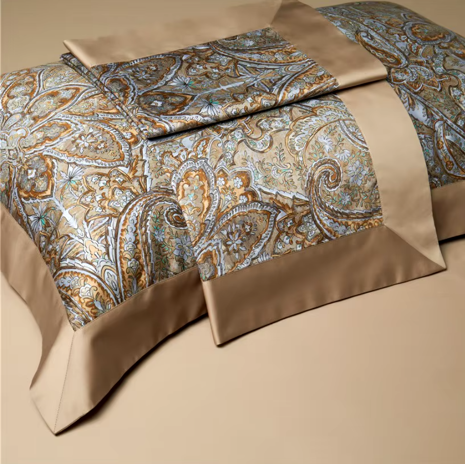 THL1042 Vintage Boho Duvet Cover Set Luxury Egyptian Cotton Soft Bedding with Elegant Bed Sheets