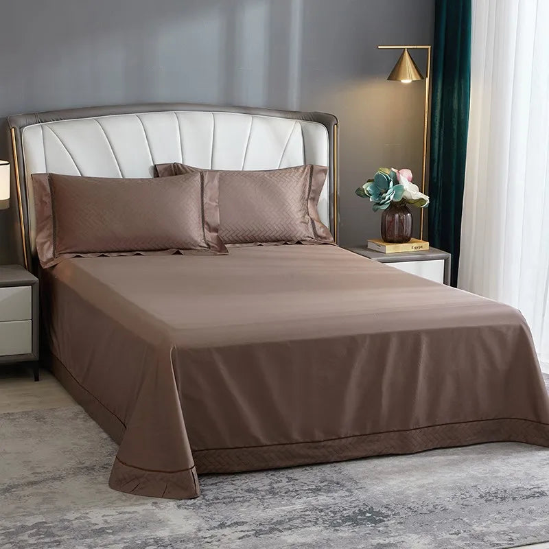 THL1056 Egyptian Cotton Soft Silky Jacquard Wave Bedding Boho Textured Elegance for Ultimate Comfort